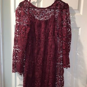 Burgundy dress